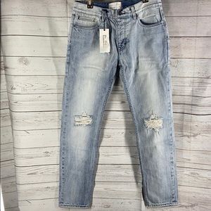 Fairplay Mens Indigo Distressed Skinny Jeans Size 34